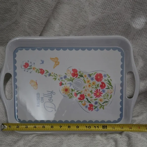 Raised on Dolly Floral Serving Tray AND Picture Frame - Picture 4 of 13